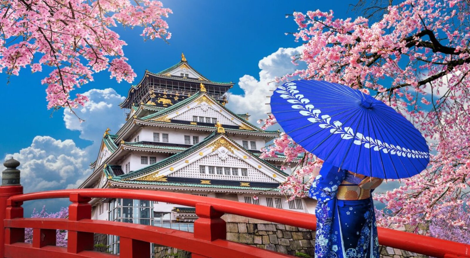 Tour package to Tokyo, Kyoto, Osaka, and Hiroshima.